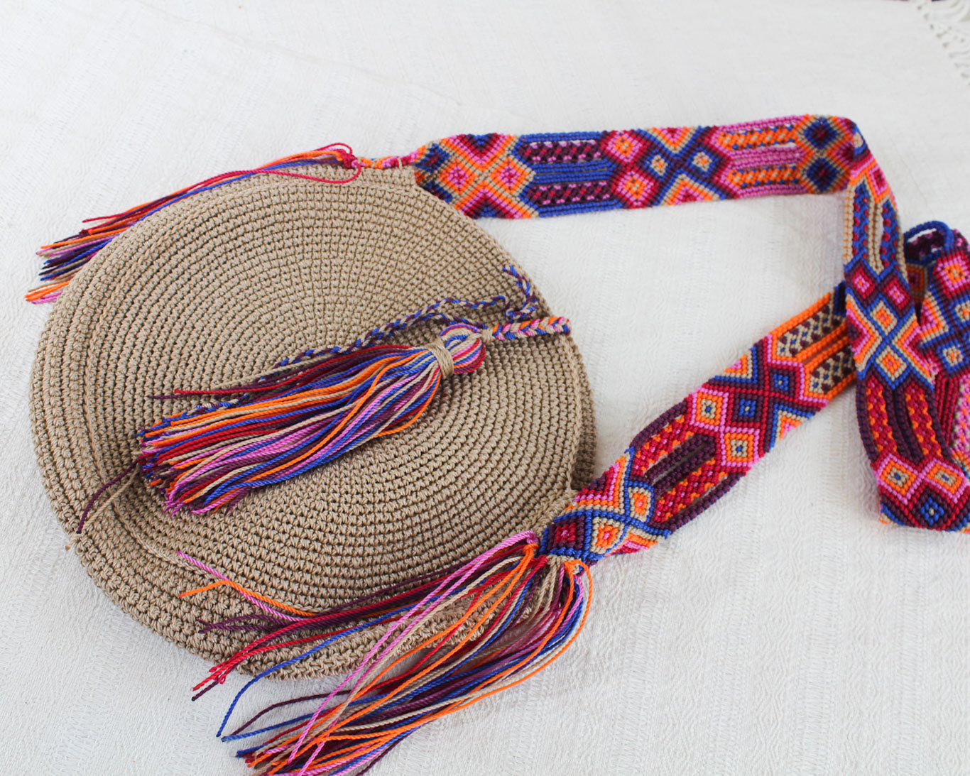 Bolso Redondo Beige Colores