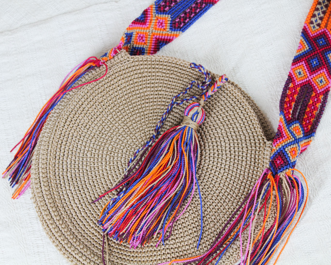 Bolso Redondo Beige Colores