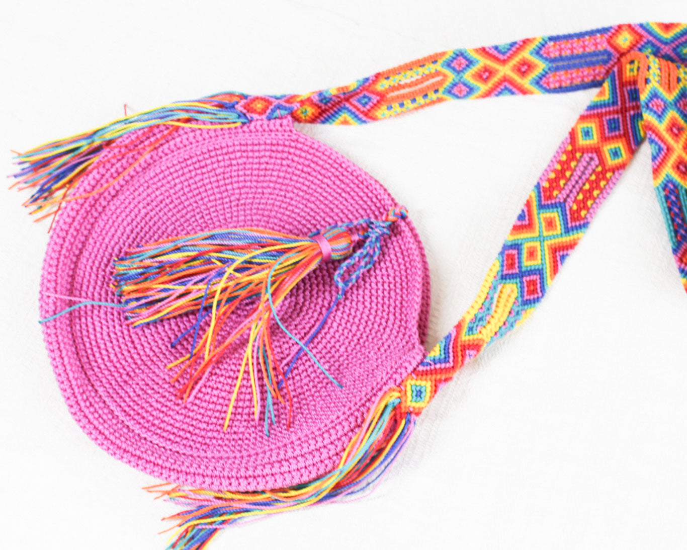 Bolso Redondo Rosa Colores