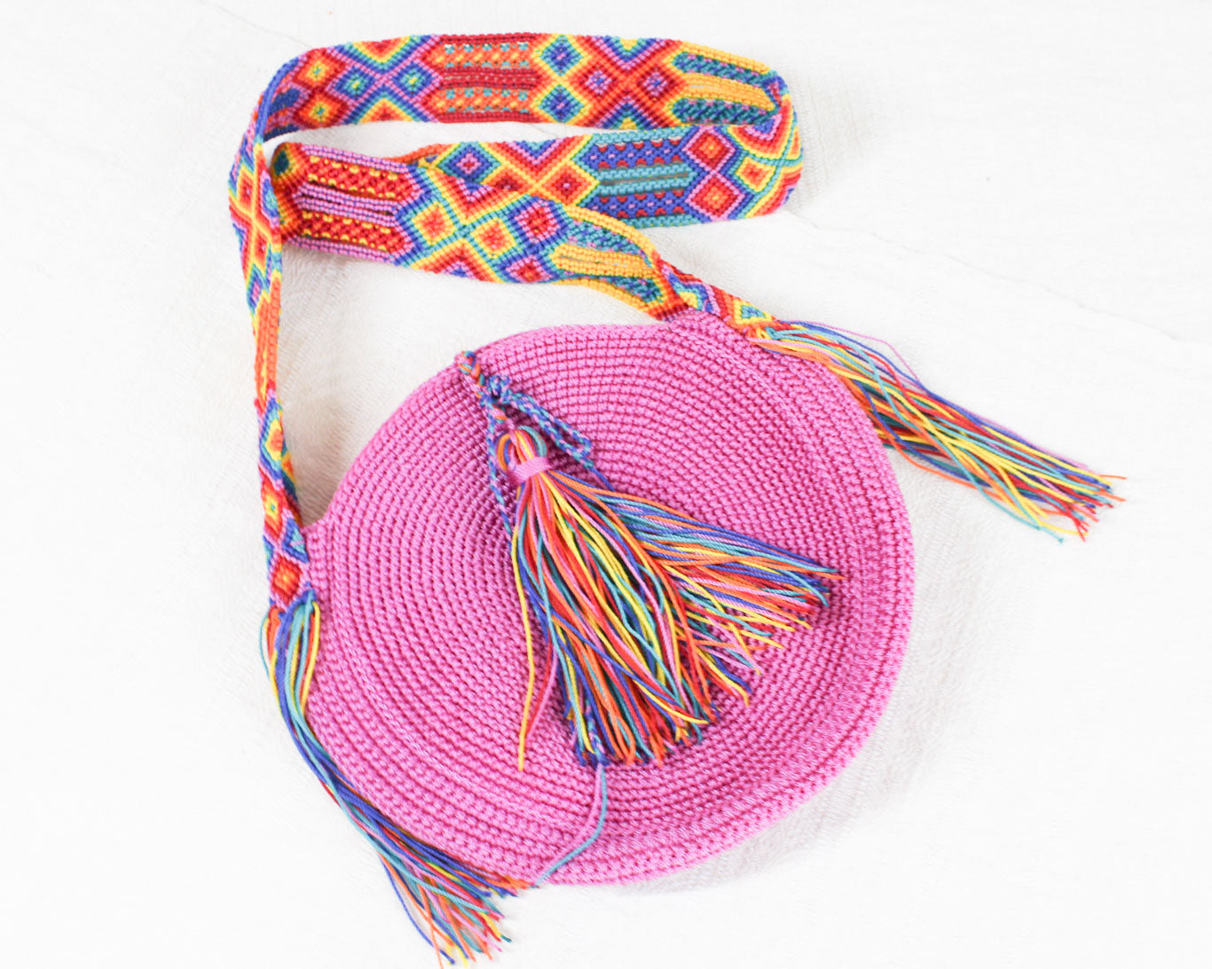 Bolso Redondo Rosa Colores