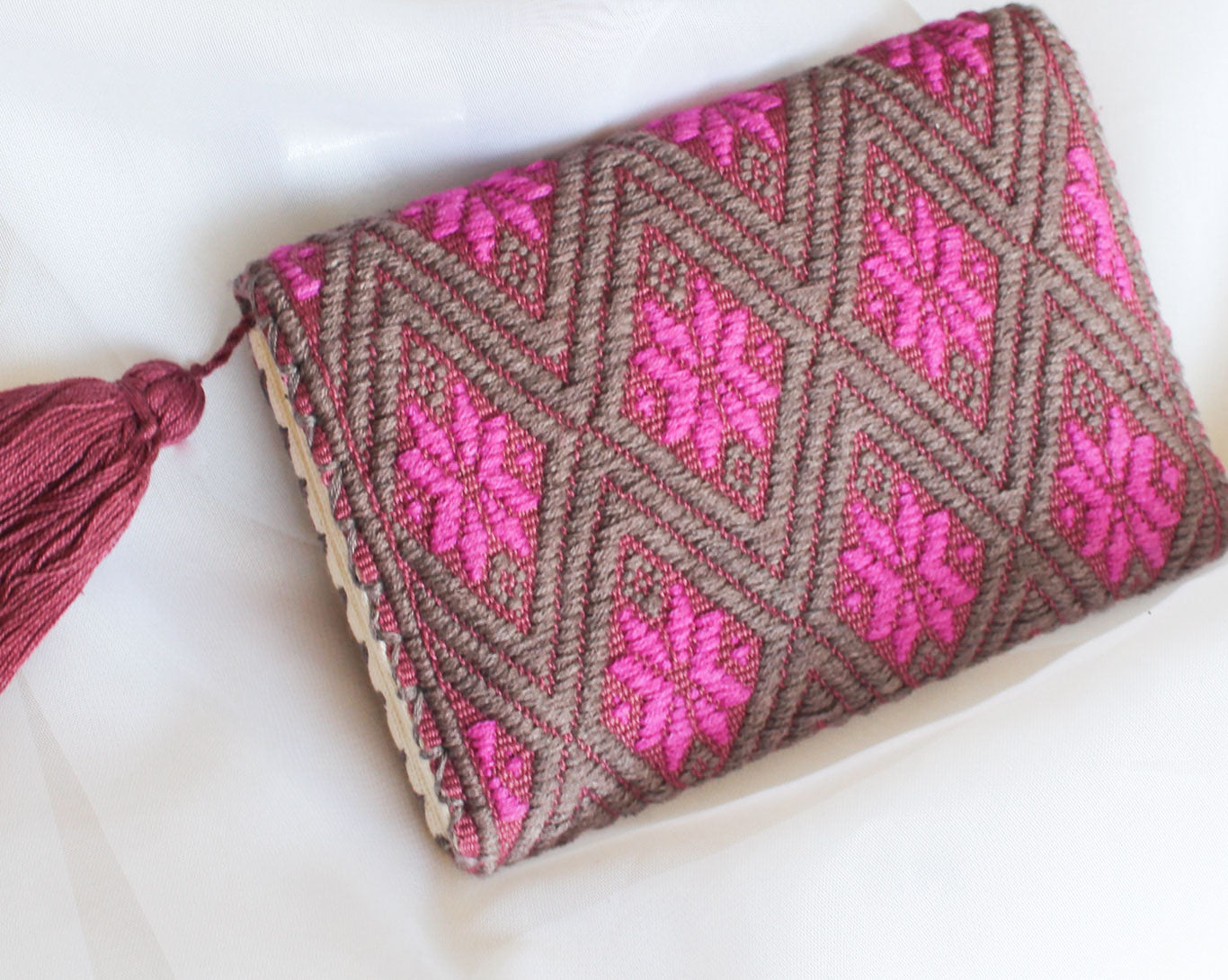 Cartera Estrellas Rosa Fucsia Gris
