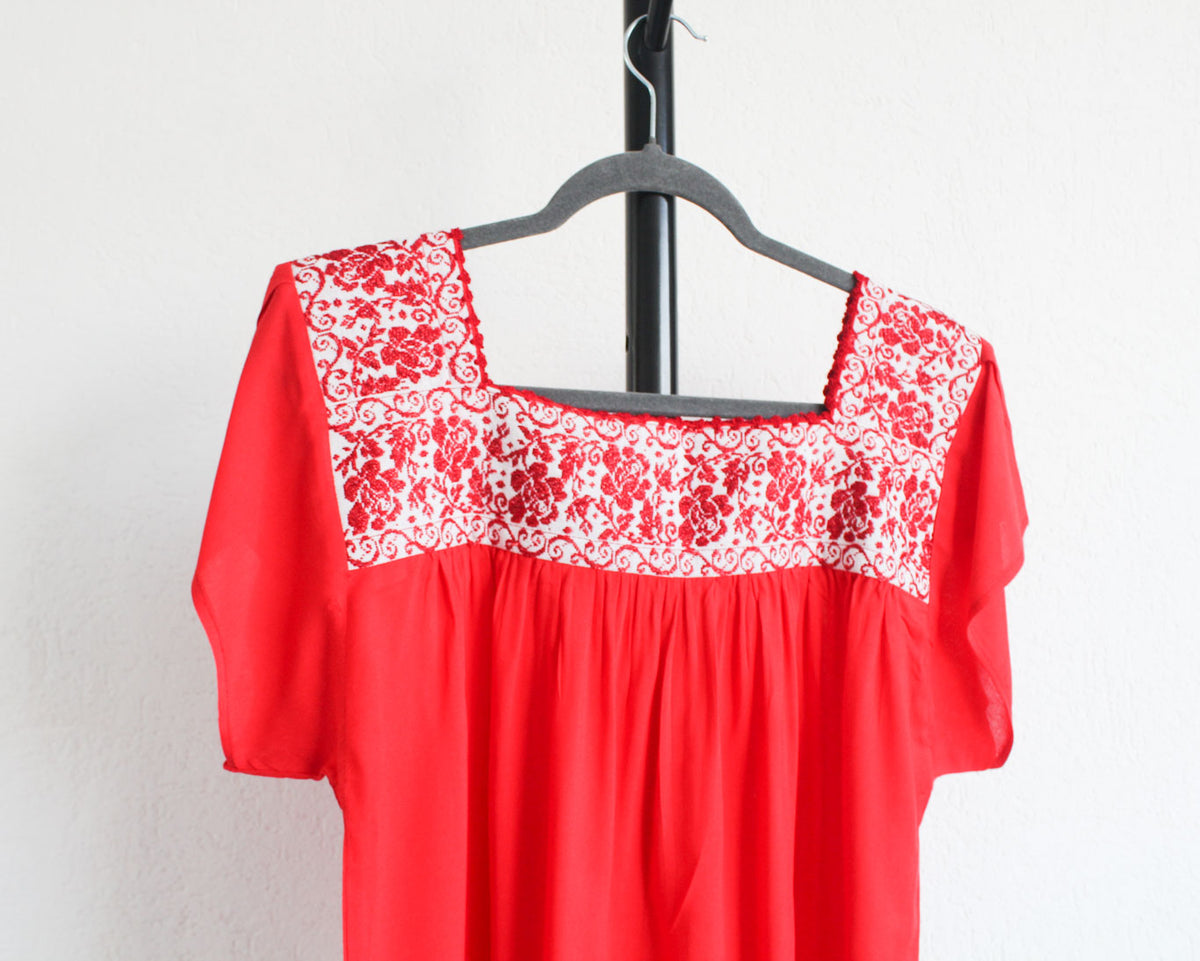Blusa Tania Rojo Rosas L - XL