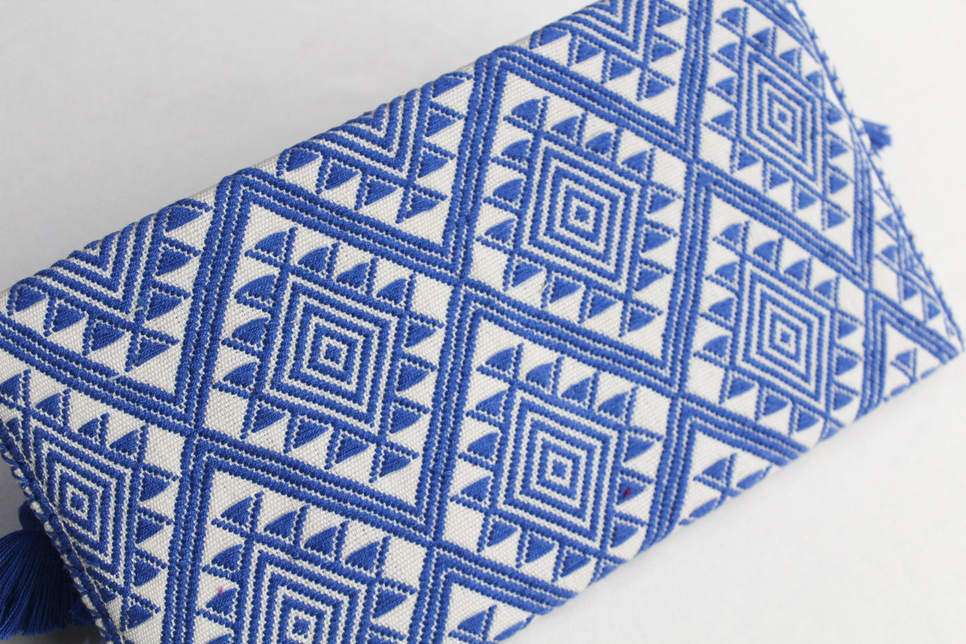 Clutch Artesanal Estrellas Diamante Azul Rey