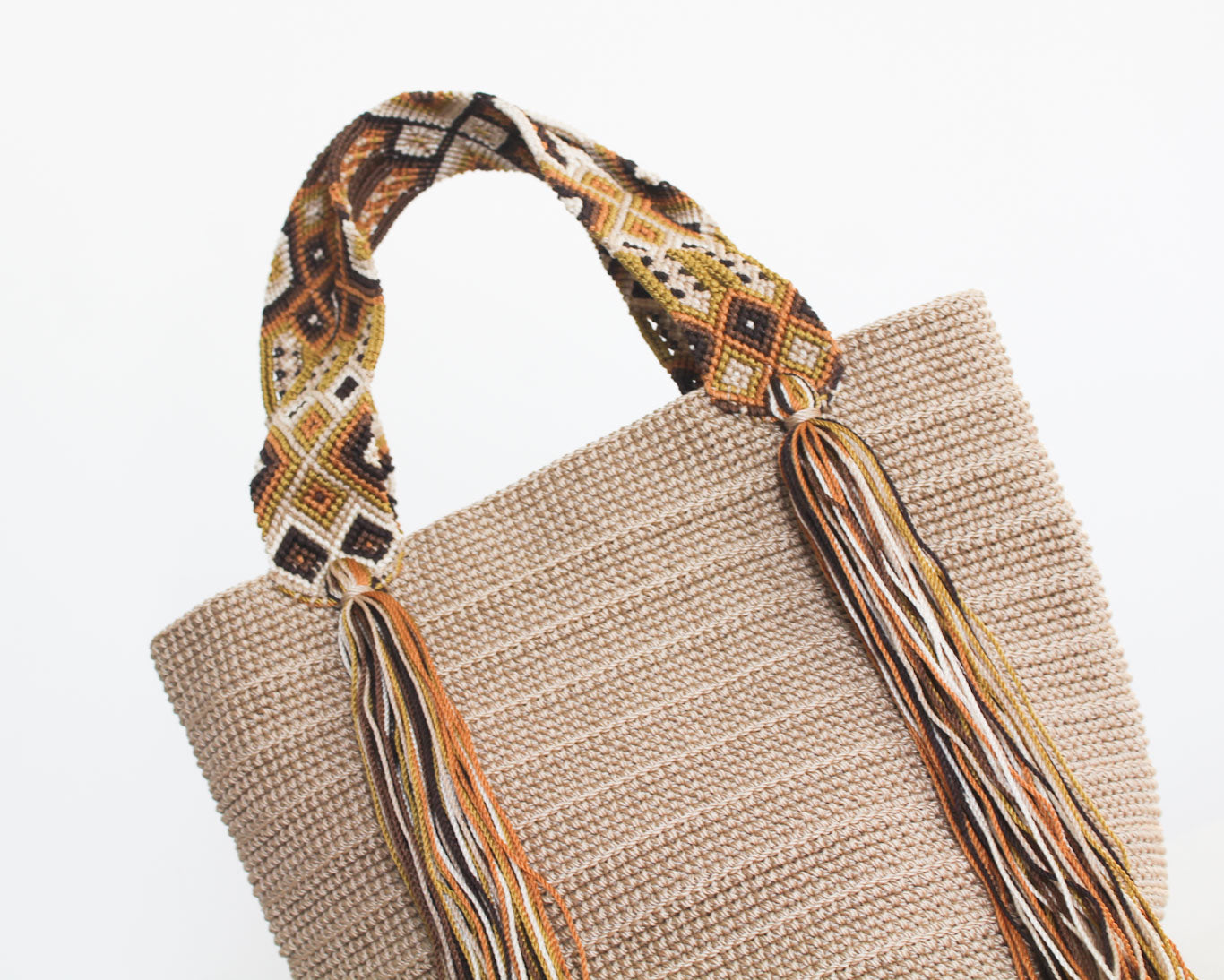 Bolso de mano Beige Café