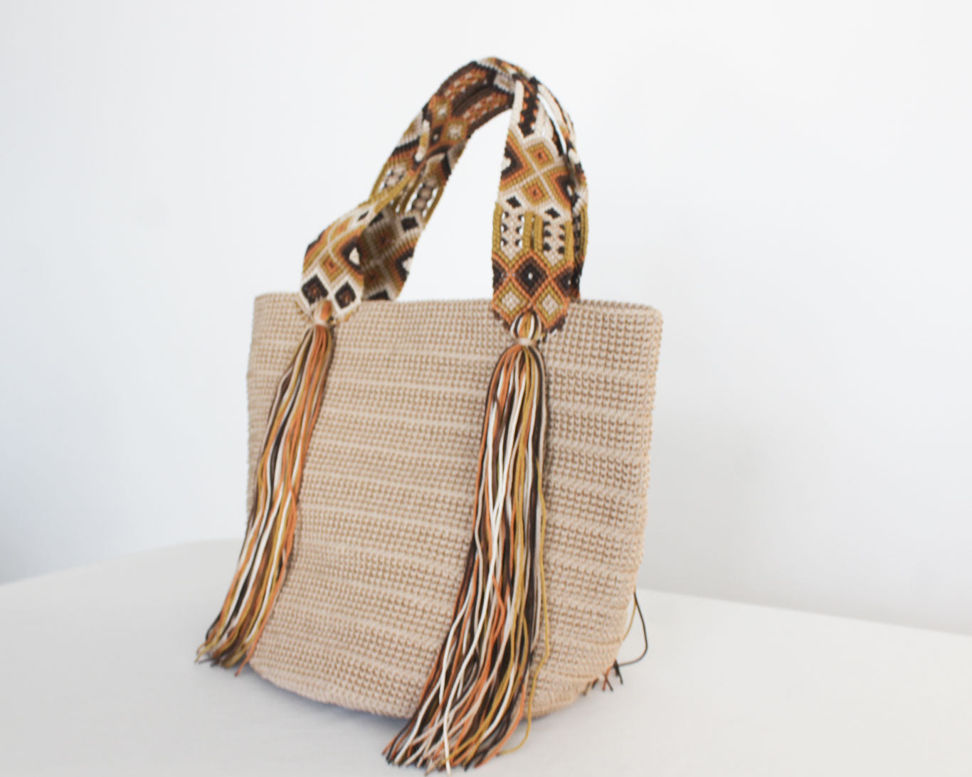 Bolso de mano Beige Café