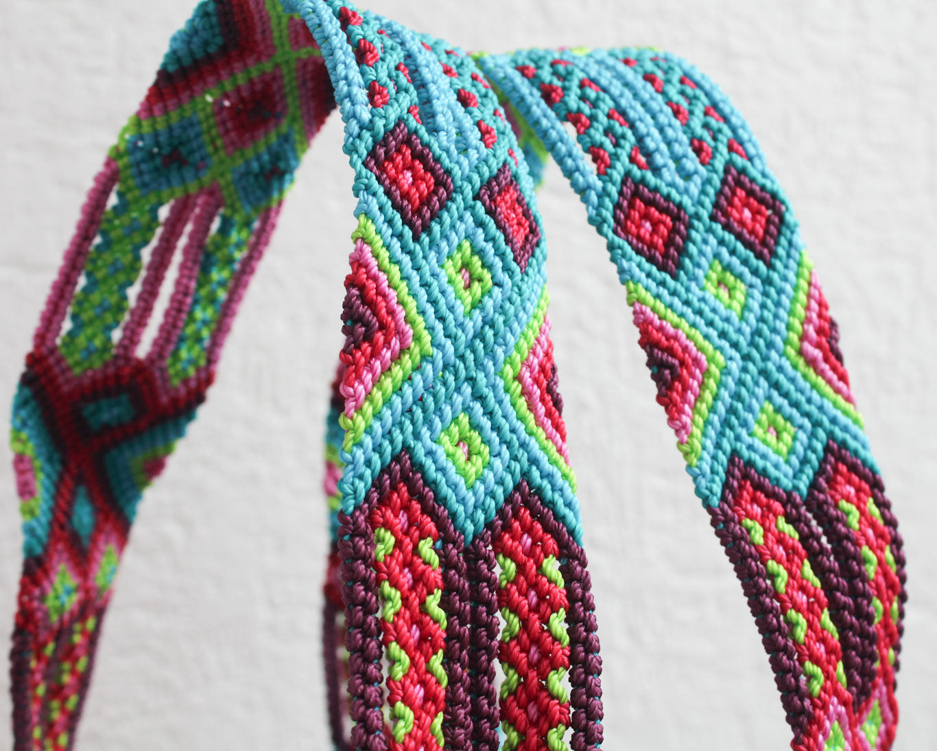 Bolso de mano Guinda Turquesa Rosa