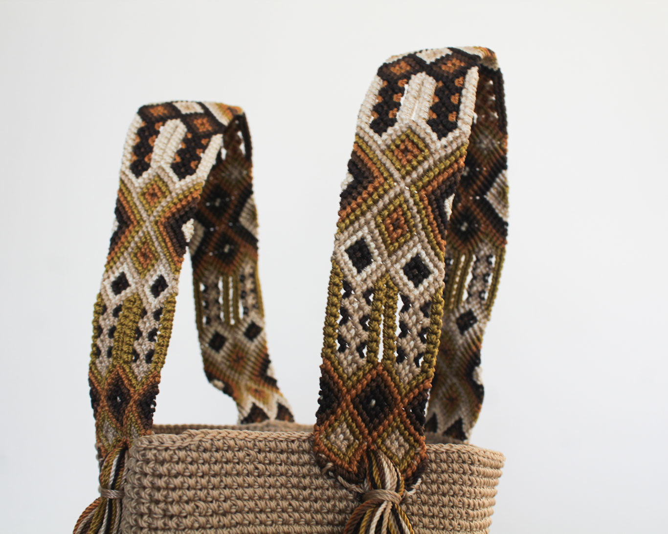 Bolso de mano Beige Café