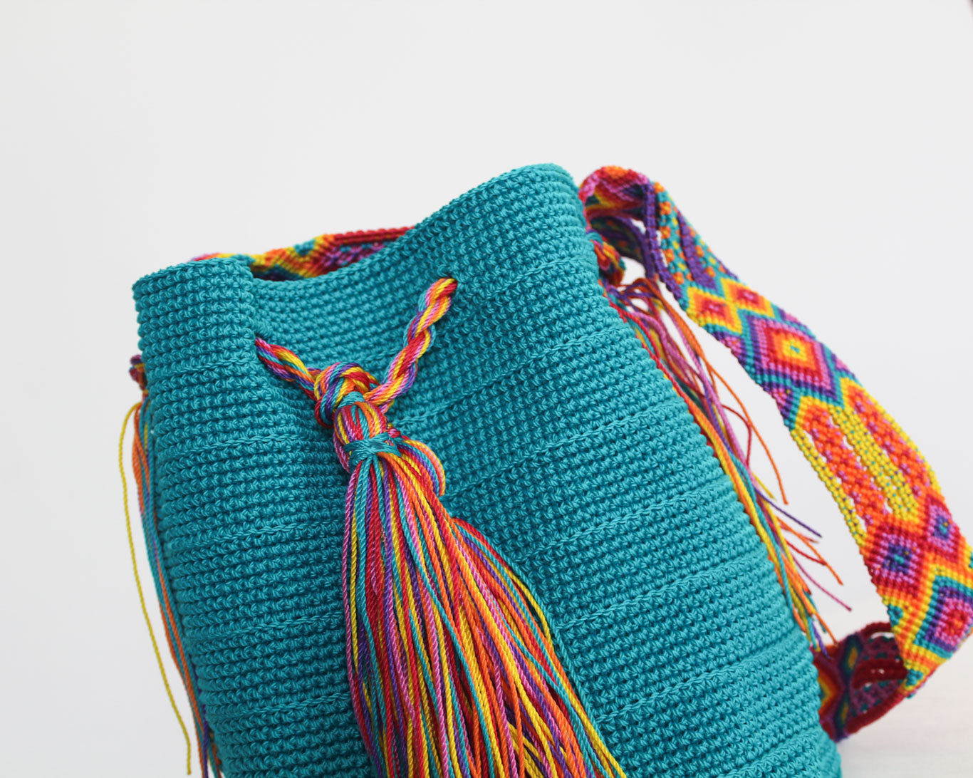 Bolso Morral Turquesa Morado