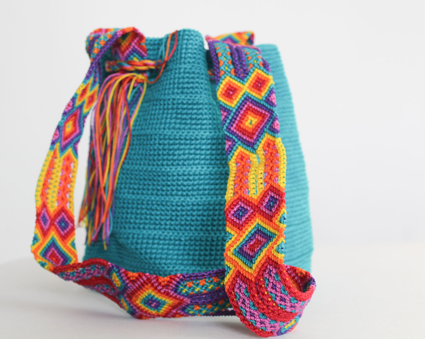 Bolso Morral Turquesa Morado