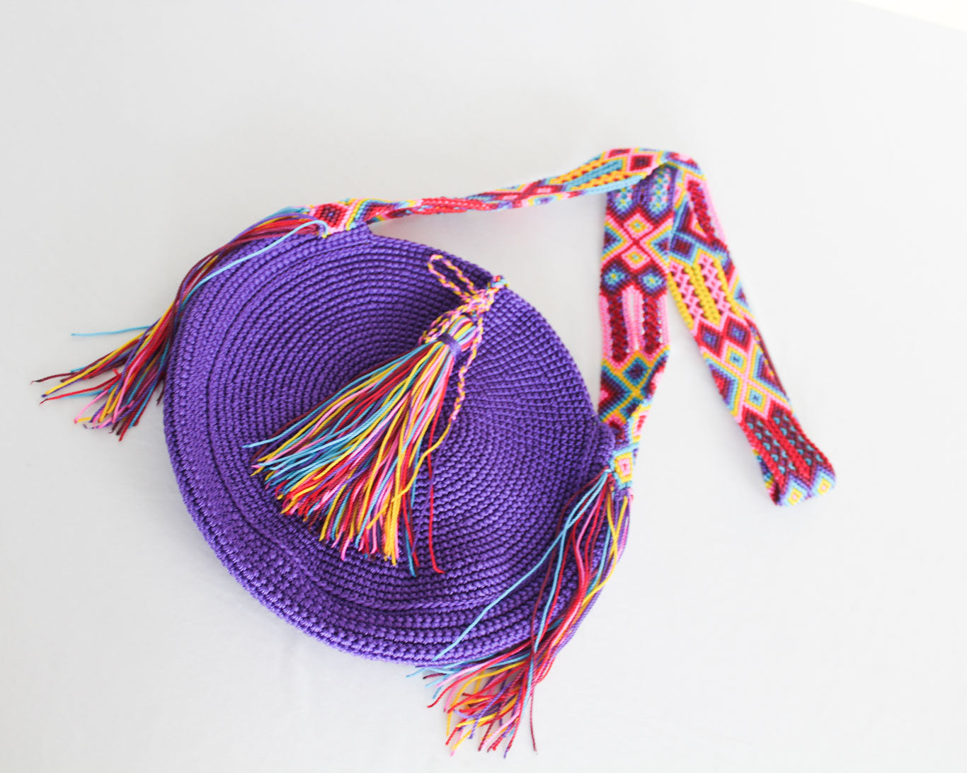 Bolso Redondo Morado Colores
