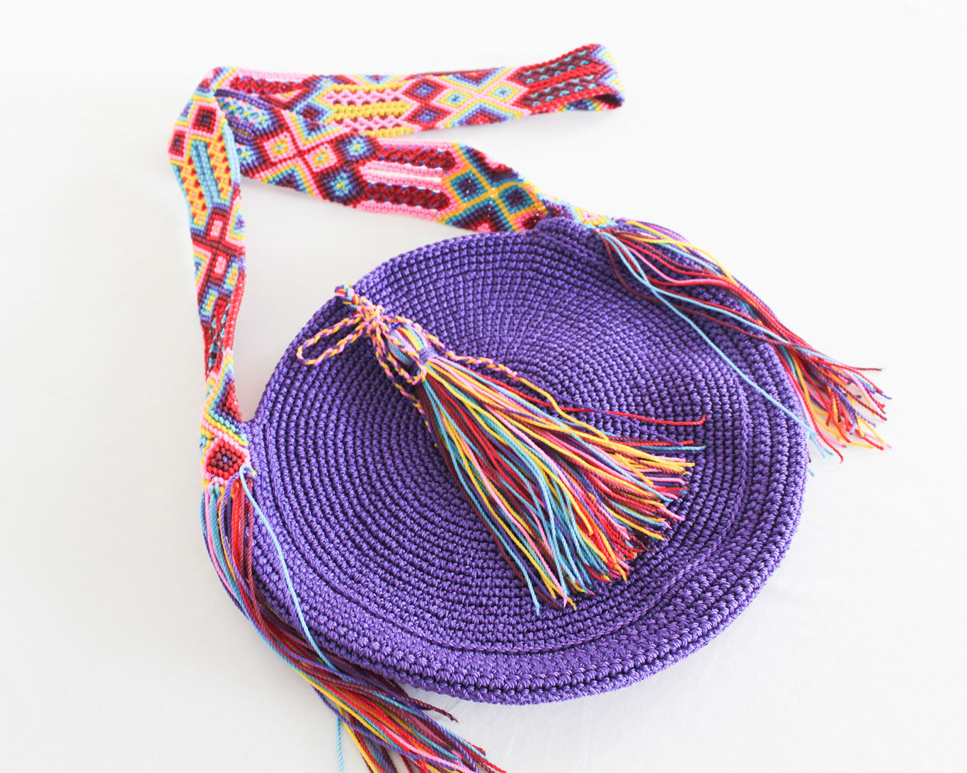 Bolso Redondo Morado Colores
