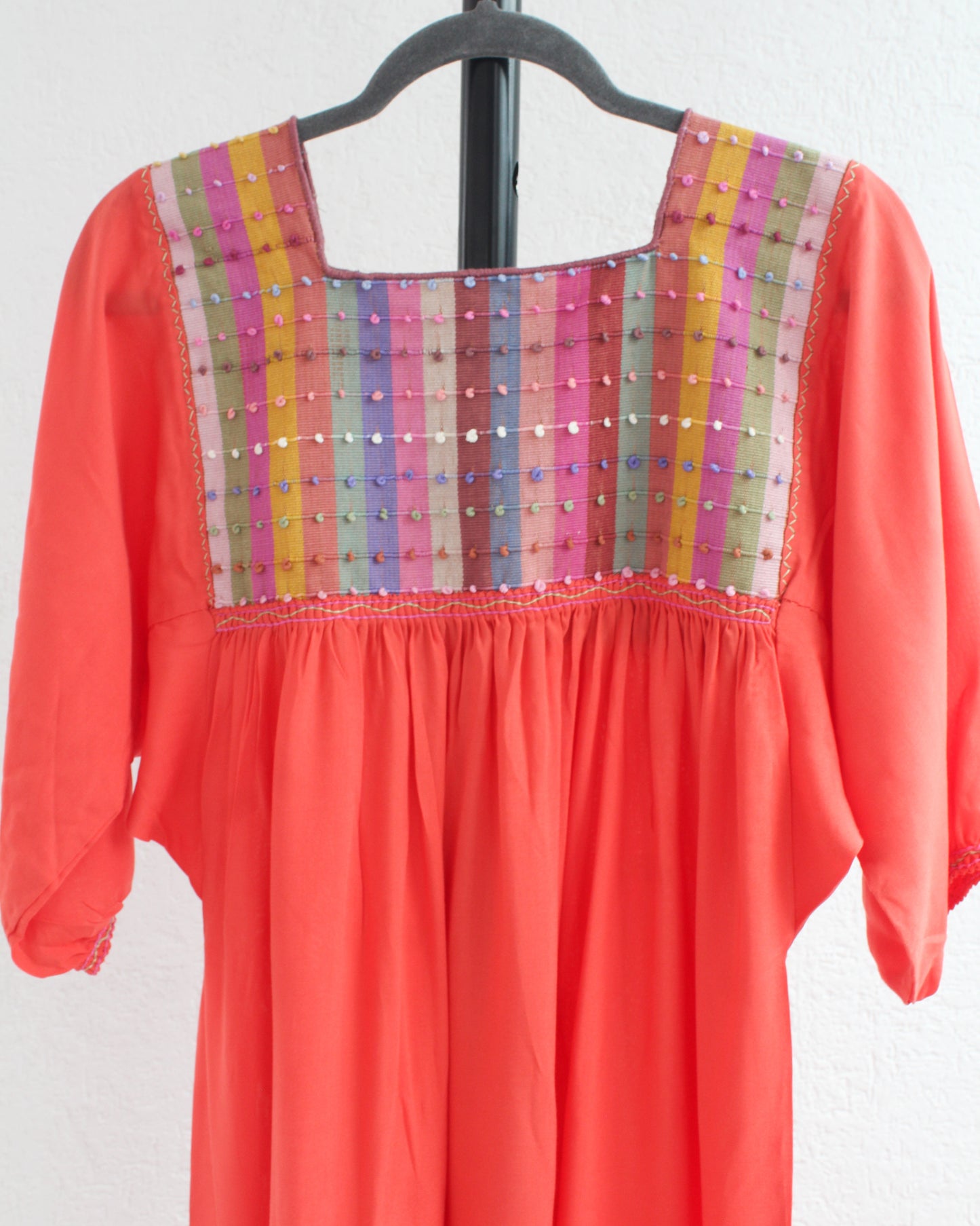 Vestido Nuditos 3/4 Manga Naranja