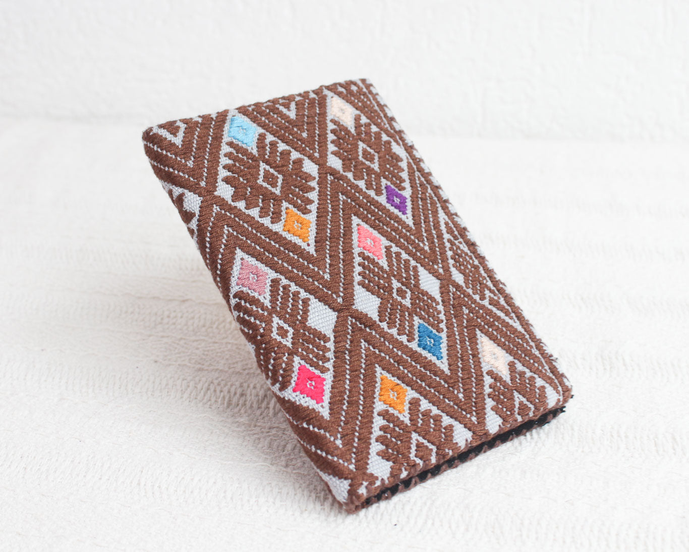 Porta Pasaporte Estrellas Diamante Café Gris