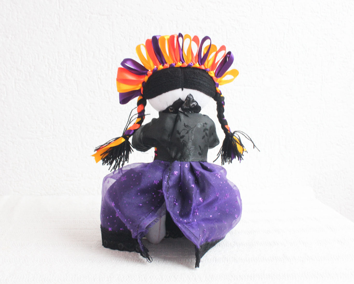 Muñeca Lelé Catrina Naranja Morado Amarillo