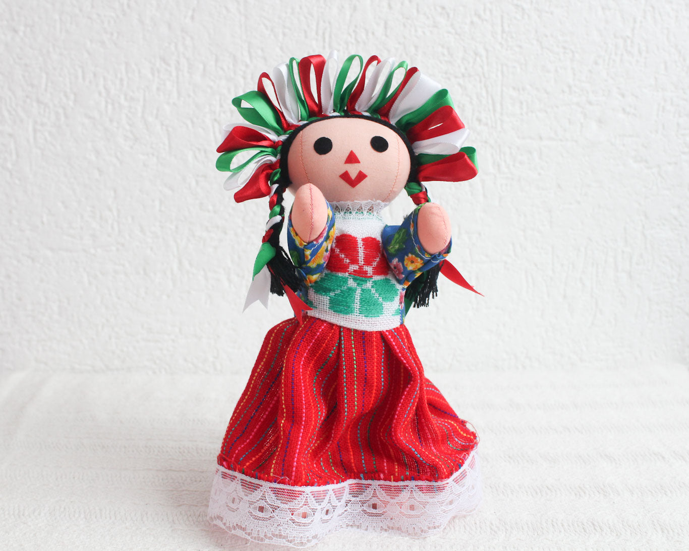 Muñeca Lelé Grande Rojo Verde Blanco