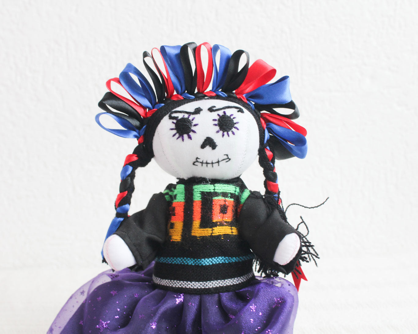 Muñeca Lelé Catrina Azul Rojo Negro