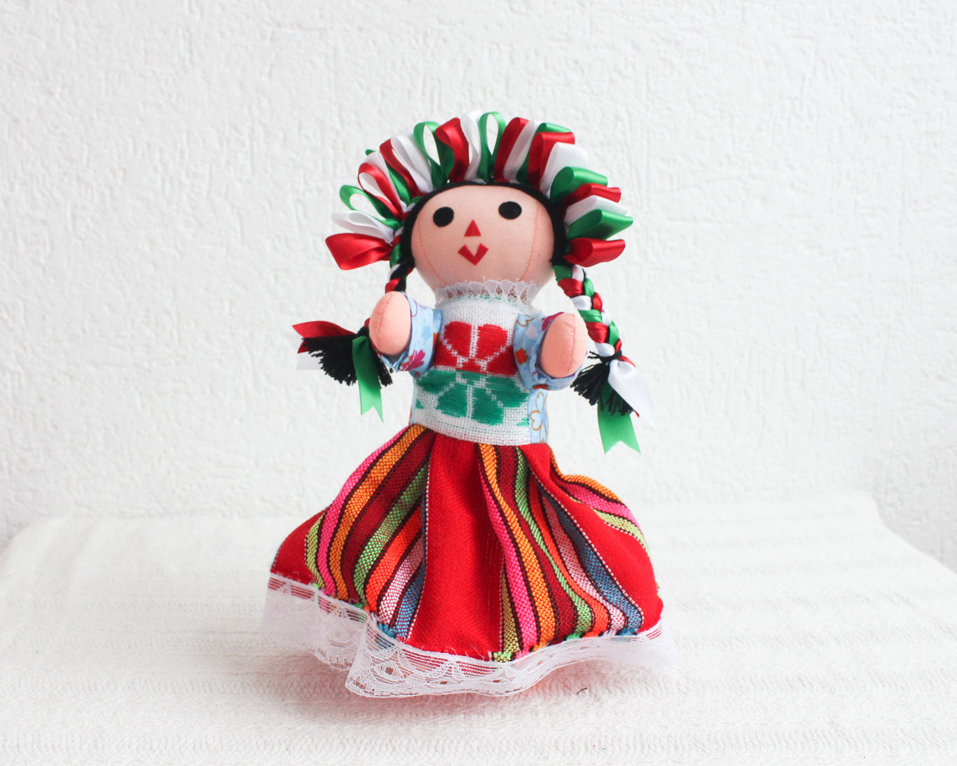 Muñeca Lelé Grande Rojo Blanco Verde