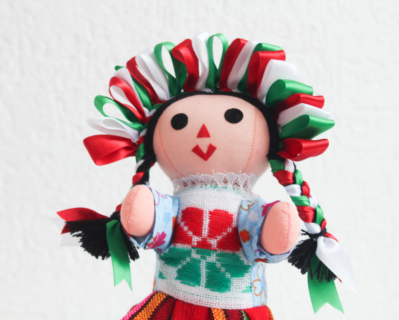 Muñeca Lelé Grande Rojo Blanco Verde