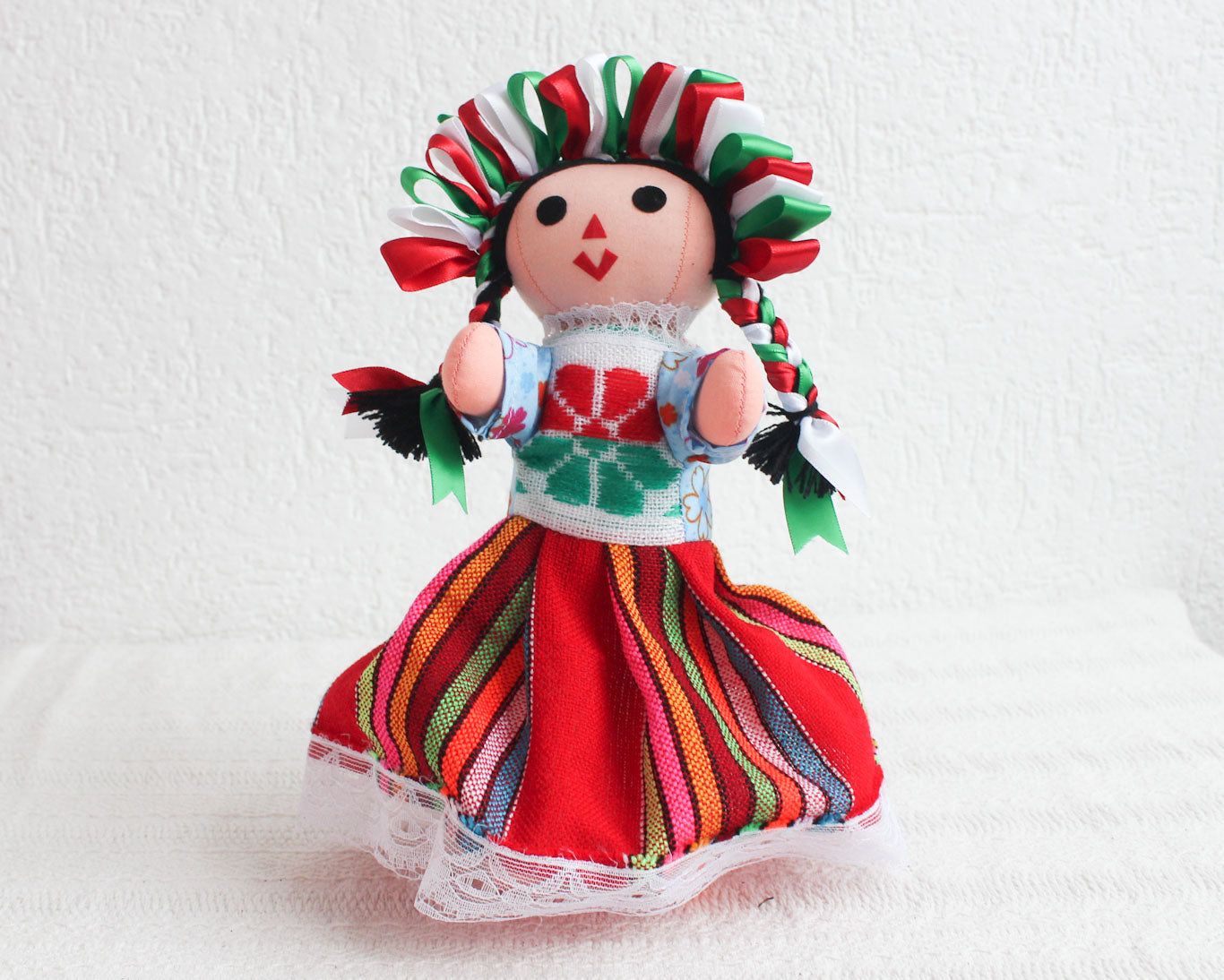 Muñeca Lelé Grande Rojo Blanco Verde