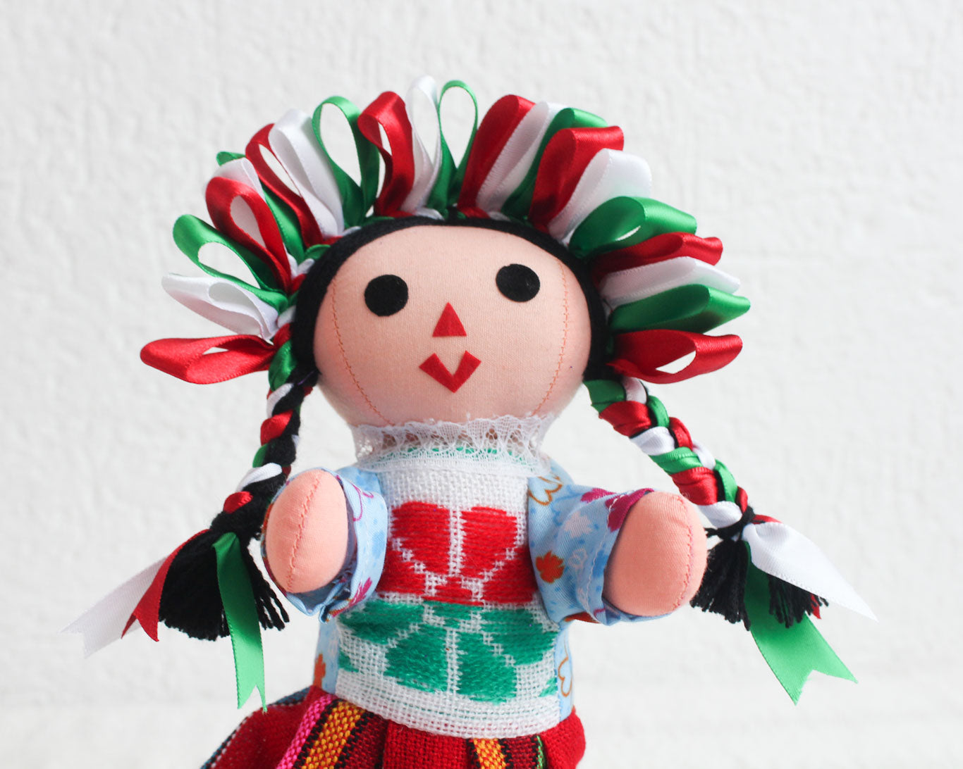 Muñeca Lelé Grande Rojo Blanco Verde