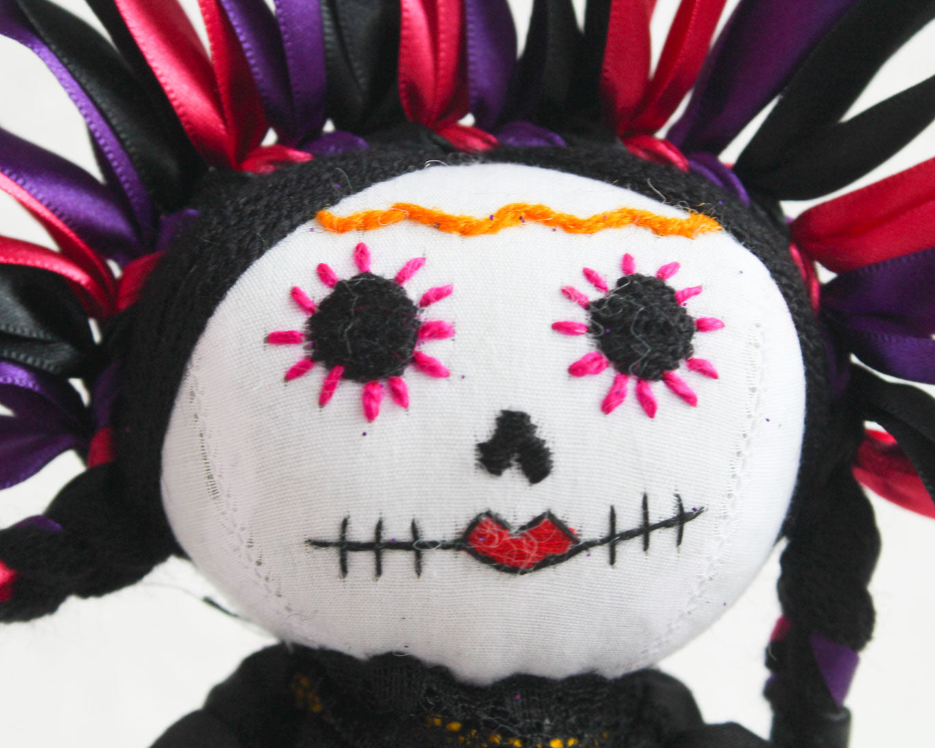 Muñeca Lelé Catrina Morado Rosa Negro