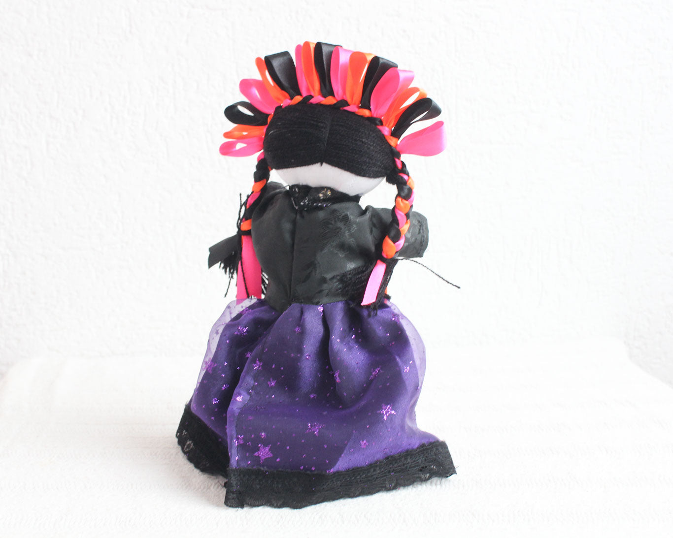 Muñeca Lelé Catrina Rosa Naranja Negro