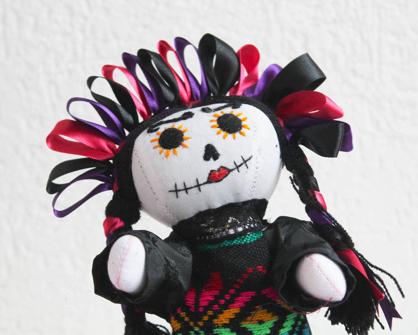 Muñeca Lelé Catrina Rosa Morado Negro