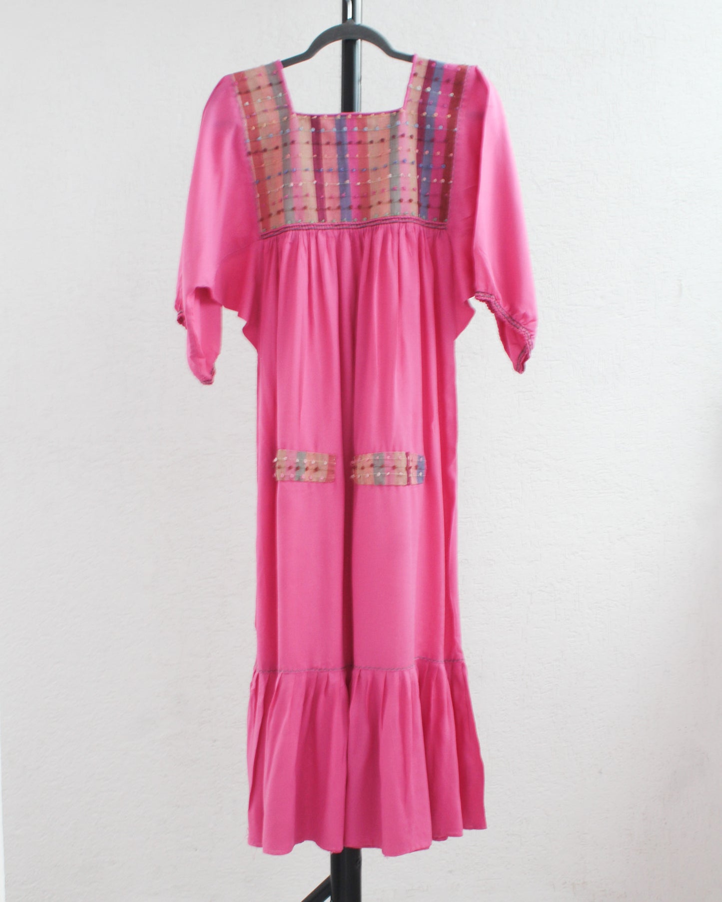 Vestido Nuditos 3/4 Manga Rosa Pastel