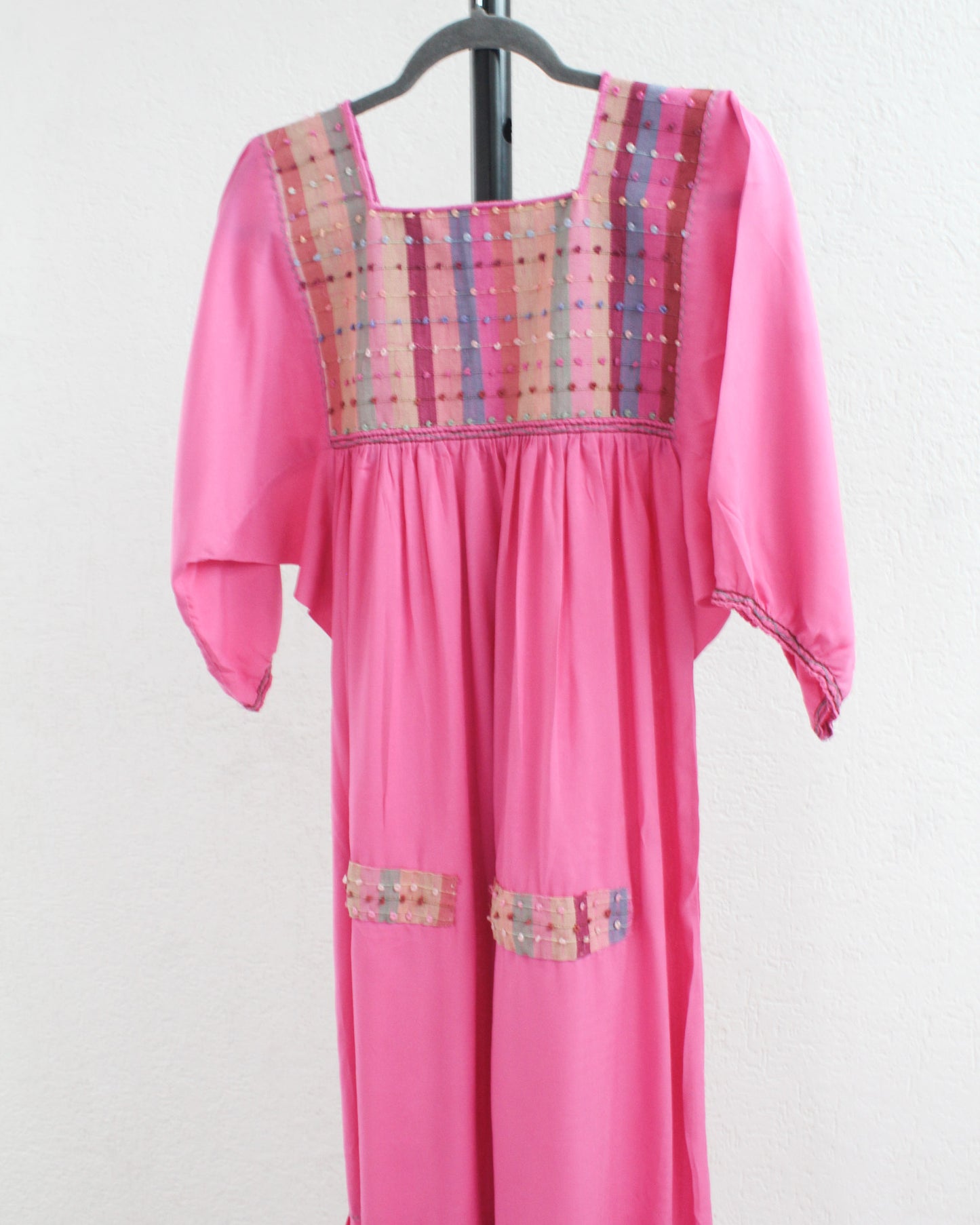 Vestido Nuditos 3/4 Manga Rosa Pastel