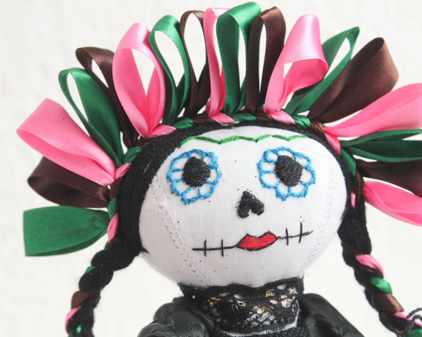 Muñeca Lelé Catrina Verde Rosa Café