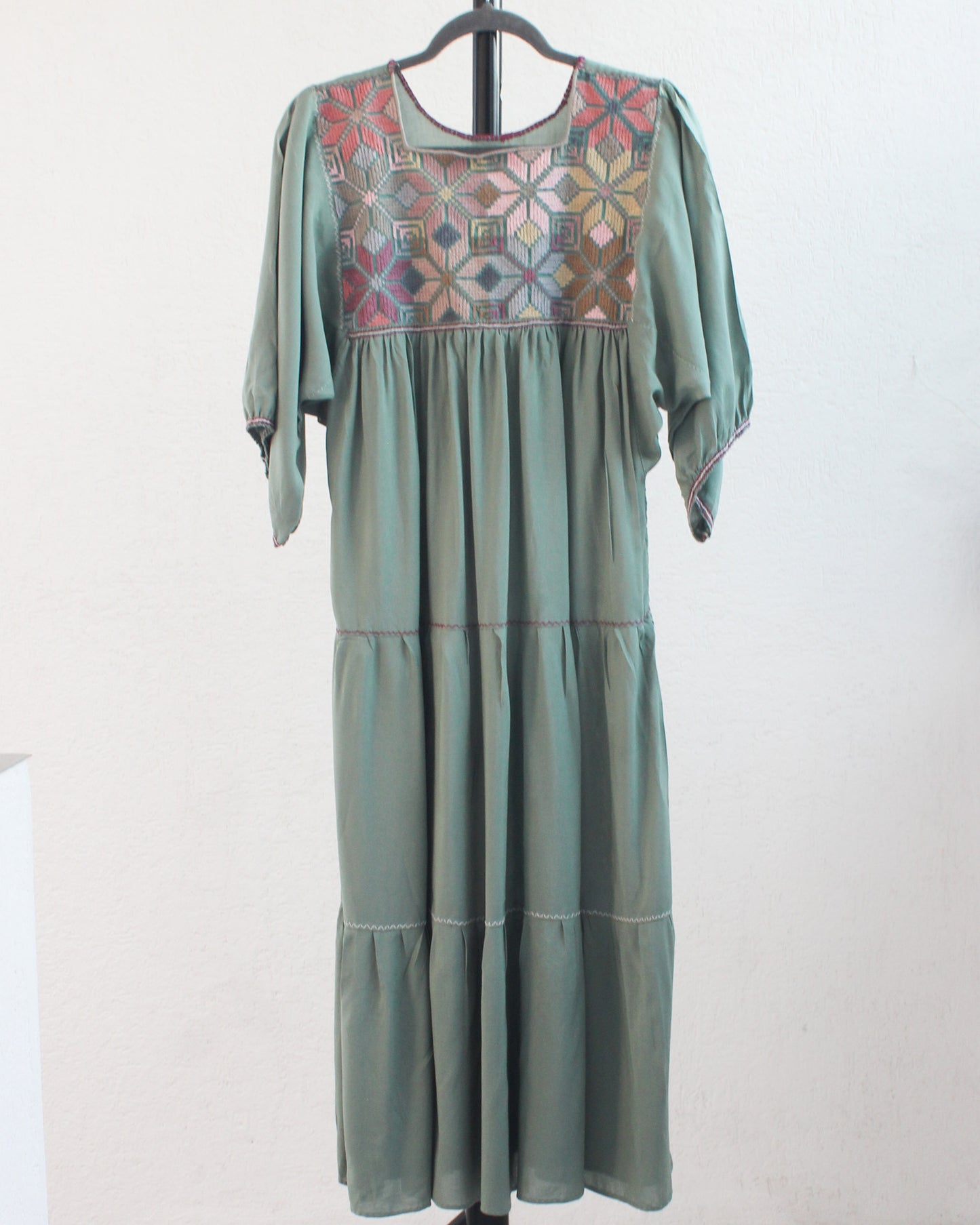 Vestido Maria Flores Menta L / XL Manga 3/4