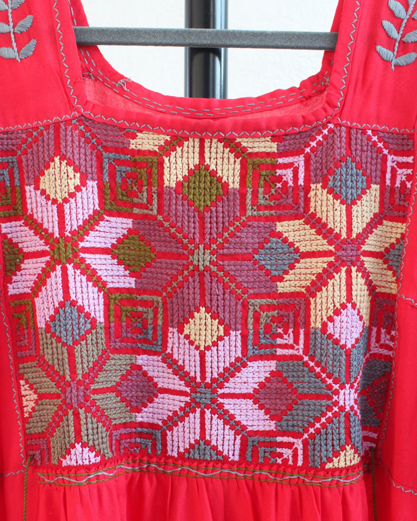 Vestido Julia Flores Rojo Manga 3/4 L / XL