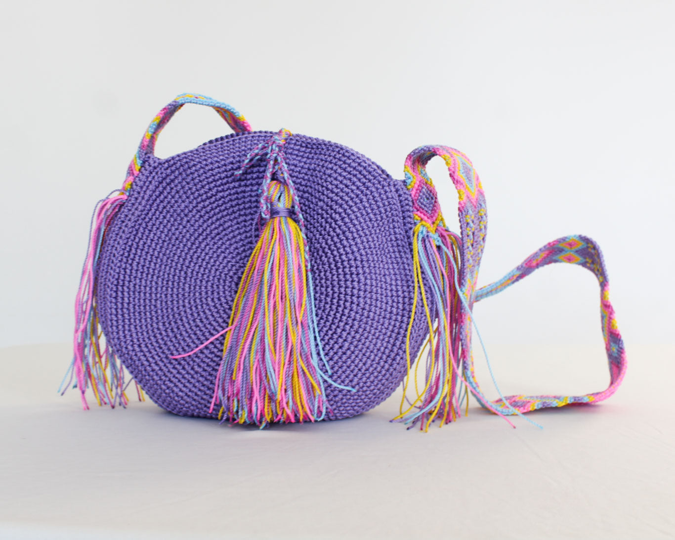 Bolso Redondo Lila Colores pastel