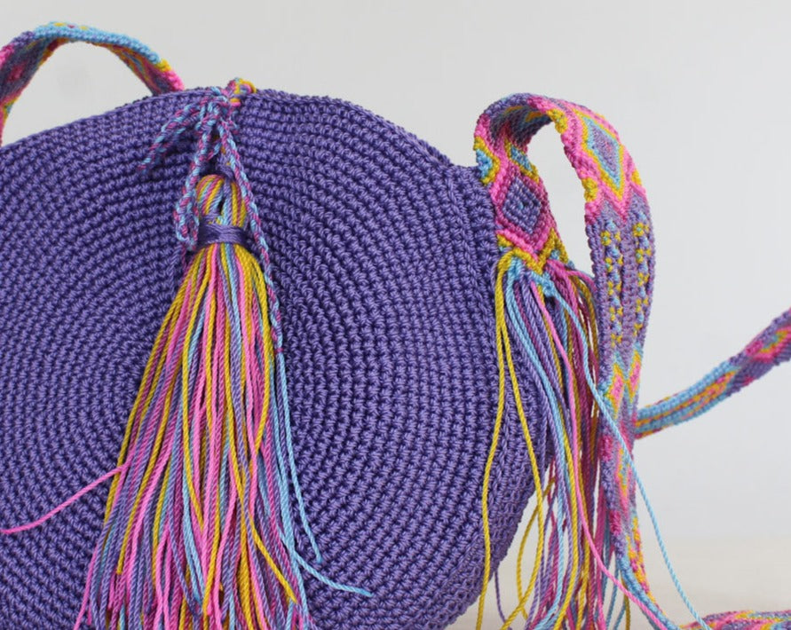 Bolso Redondo Lila Colores pastel