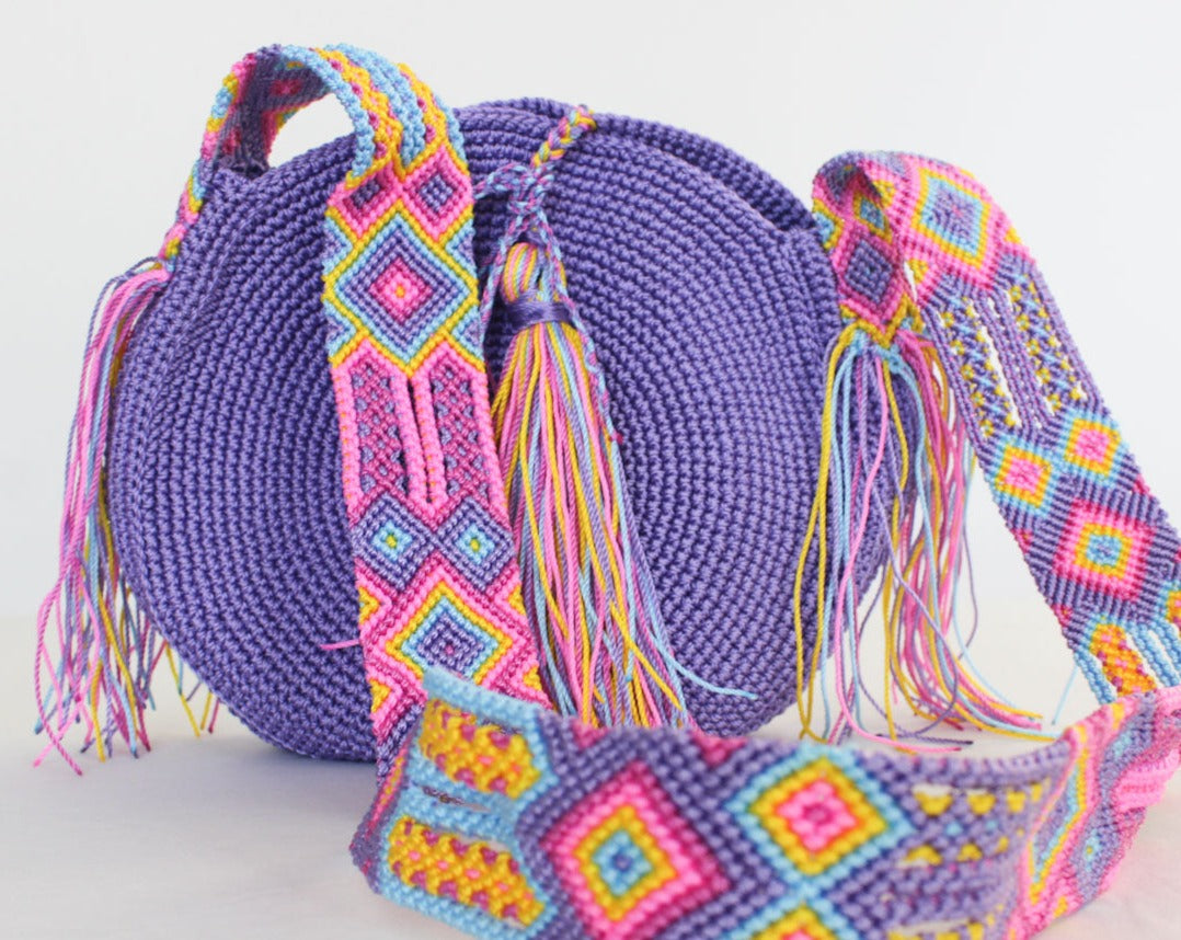 Bolso Redondo Lila Colores pastel
