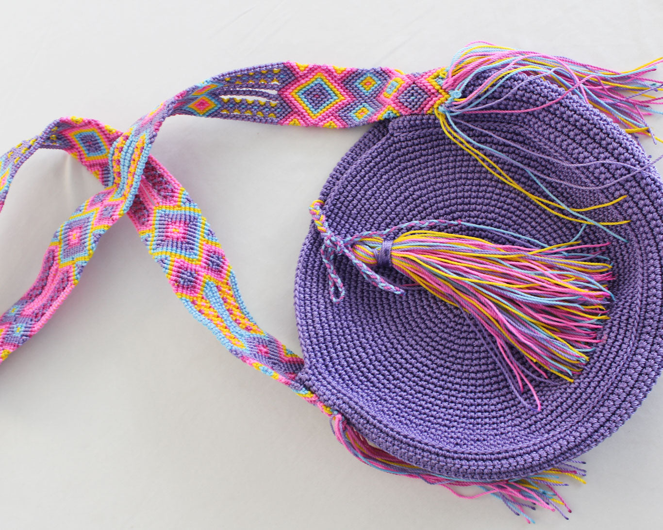 Bolso Redondo Lila Colores pastel