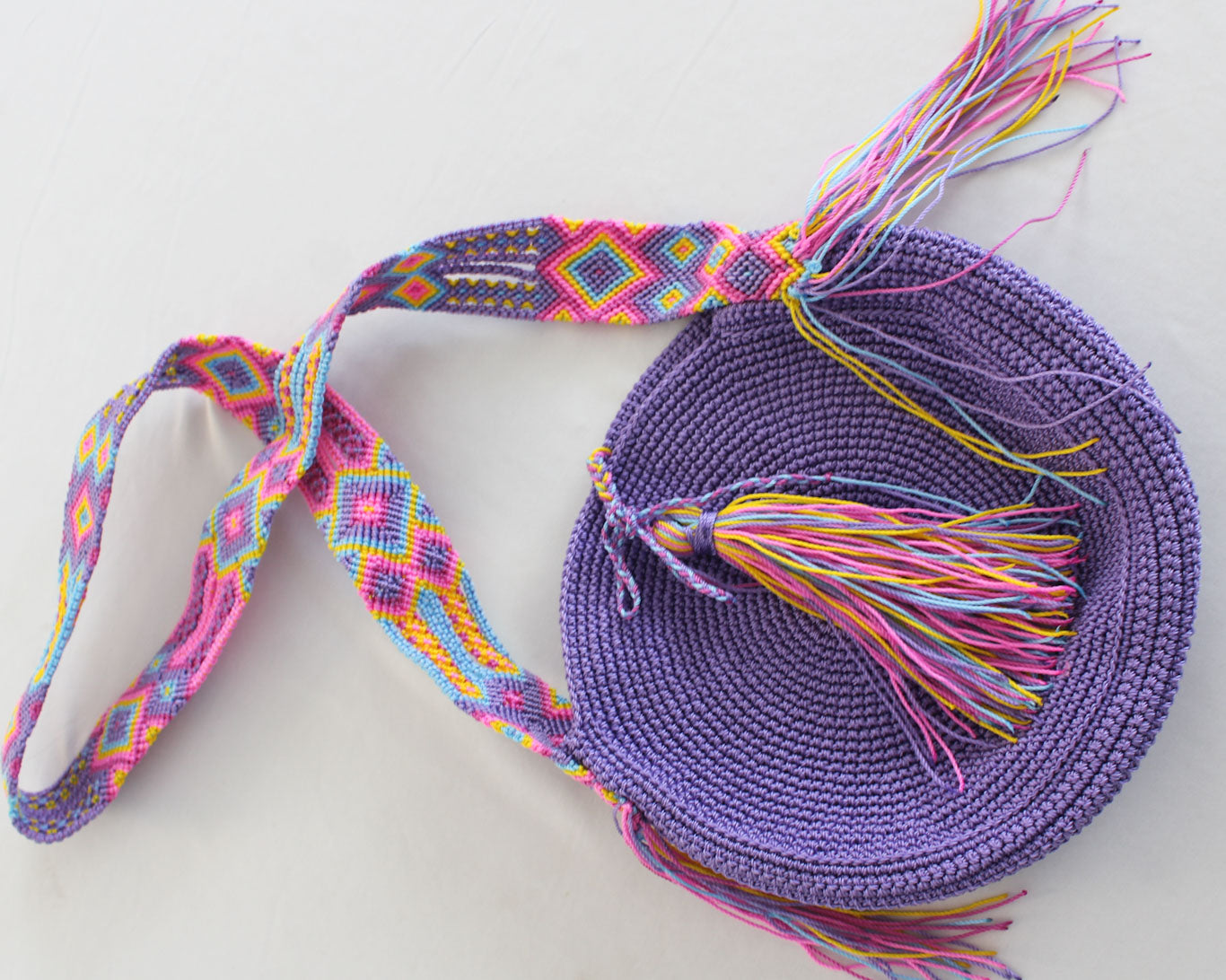 Bolso Redondo Lila Colores pastel