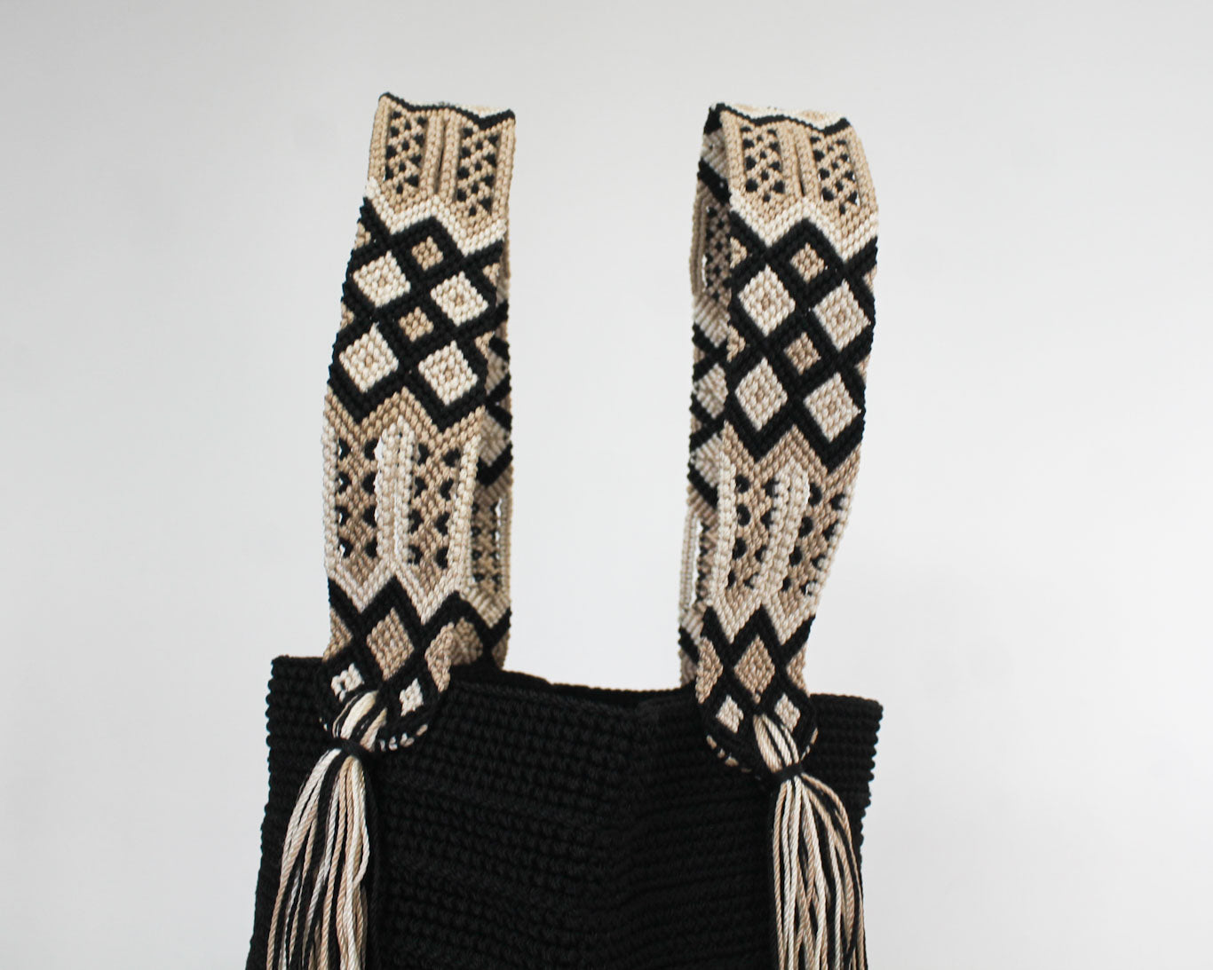 Bolso de mano Negro Beige