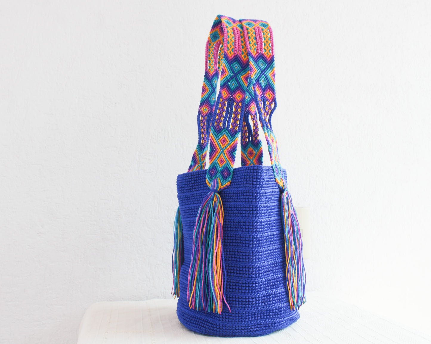 Bolso de mano Azul Rosa Amarillo