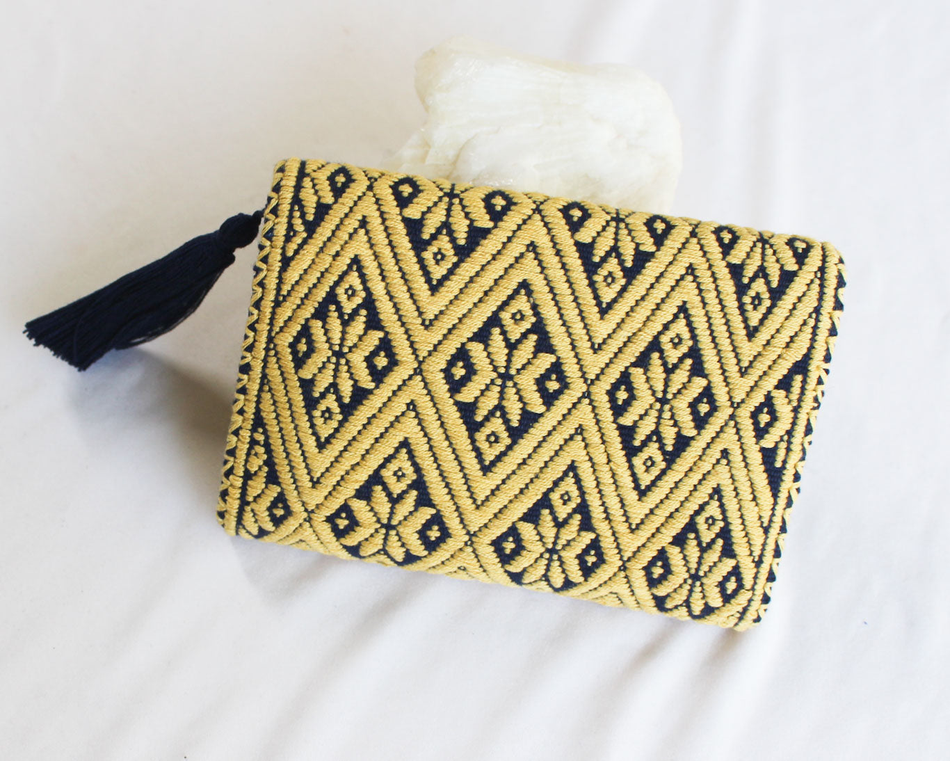 Cartera Estrellas Amarillas Azul Marino