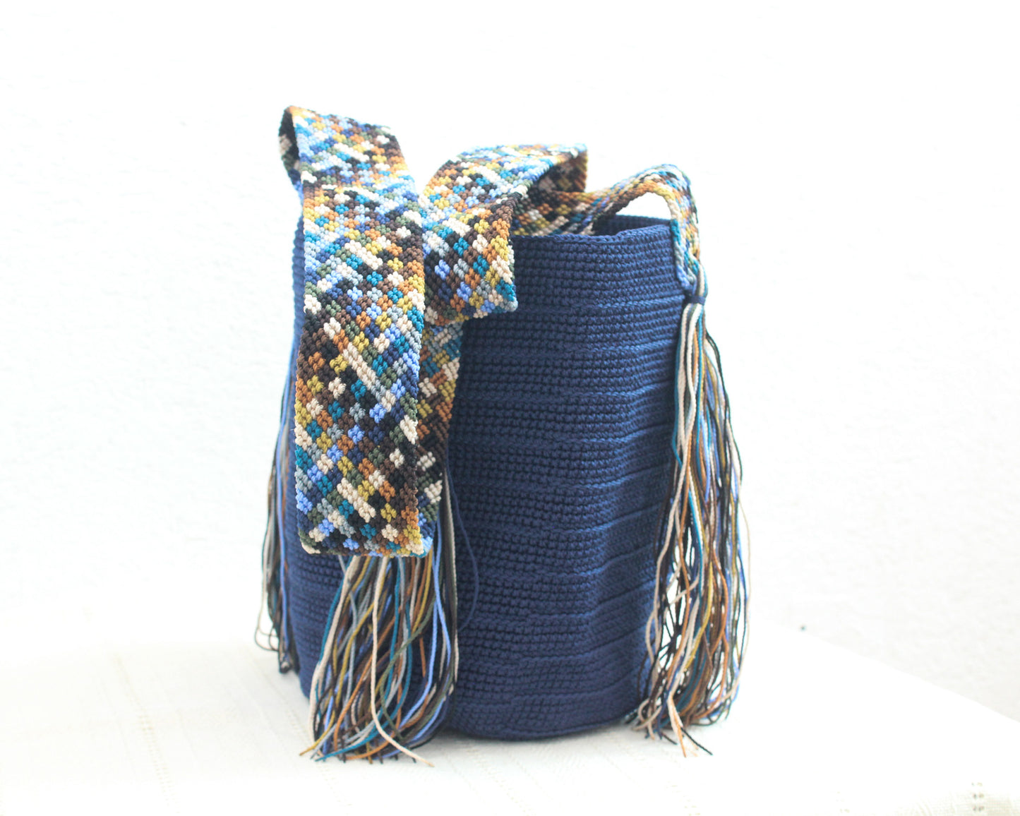 Bolso de mano Azul Marino Colores Puntitos