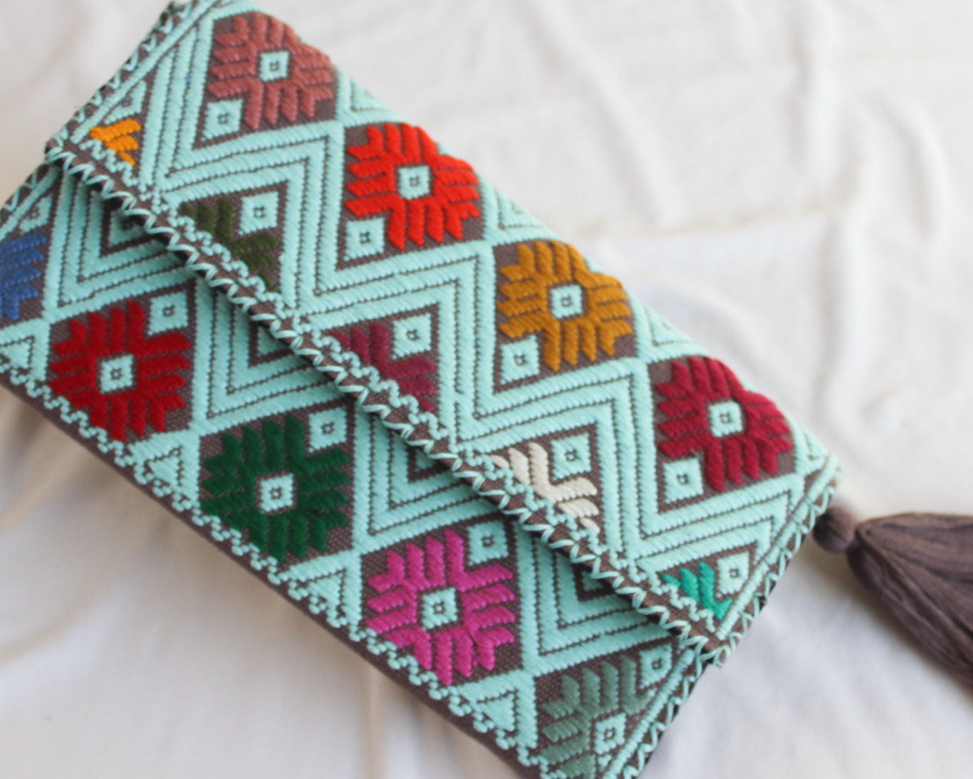 Cartera Grande Estrellas Colores Turquesa
