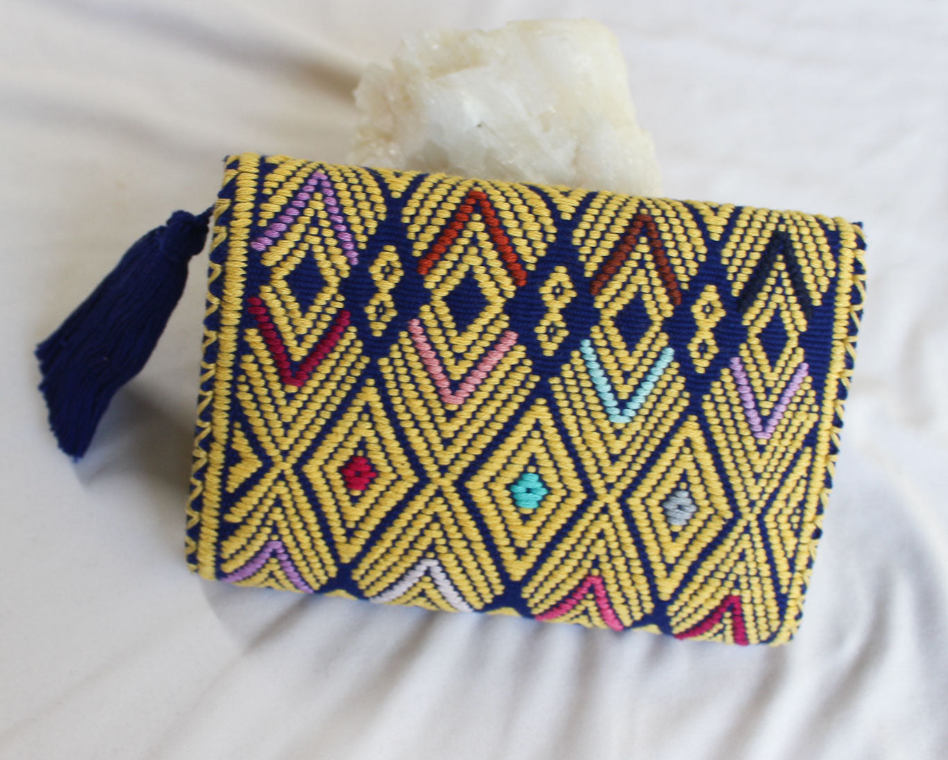 Cartera Flores Amarillas Azul