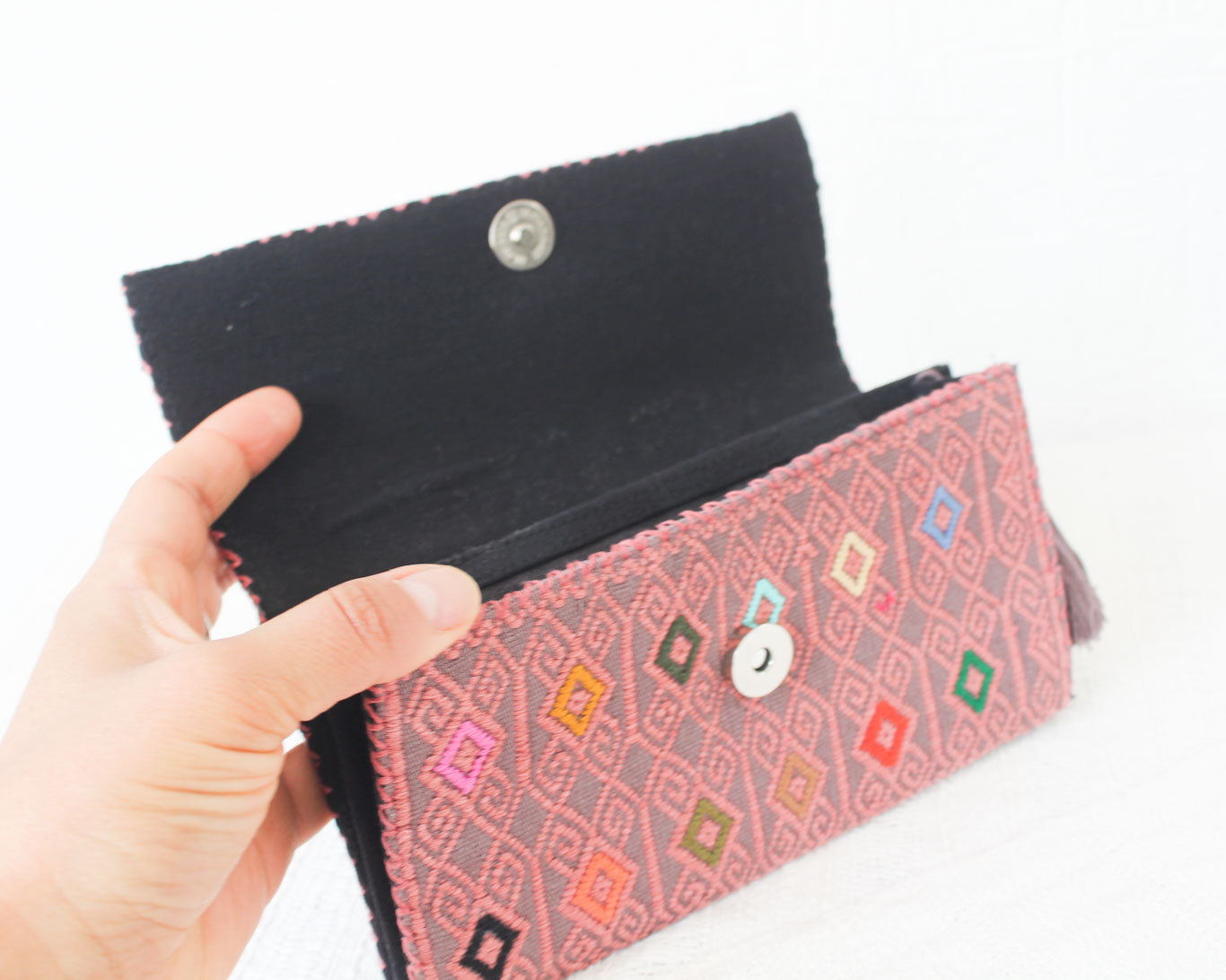 Cartera Grande Rizado Café Colores