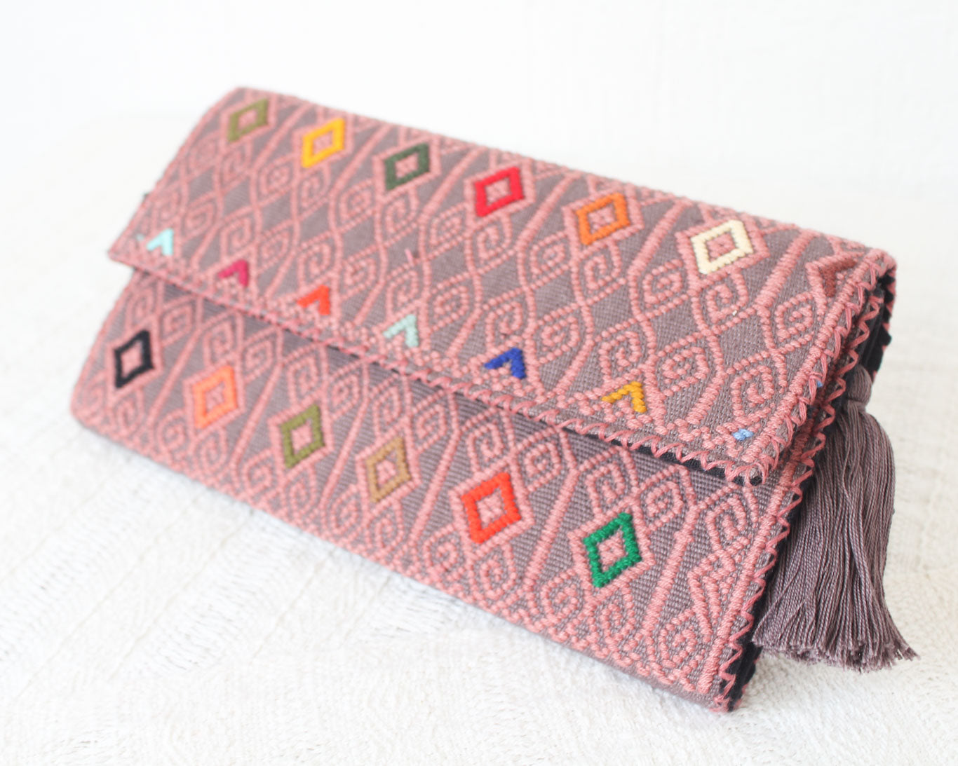 Cartera Grande Rizado Café Colores