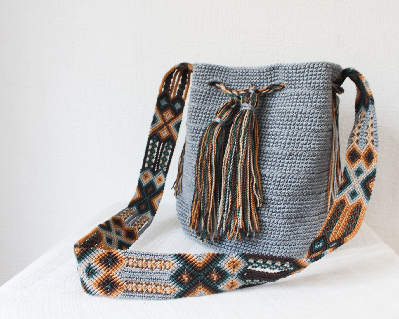 Bolso Morral Gris Verde