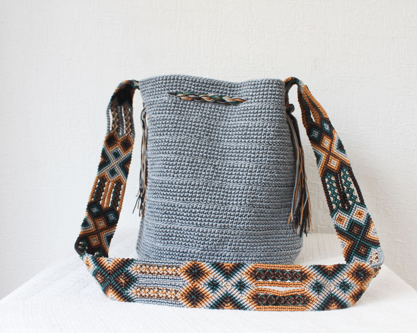 Bolso Morral Gris Verde