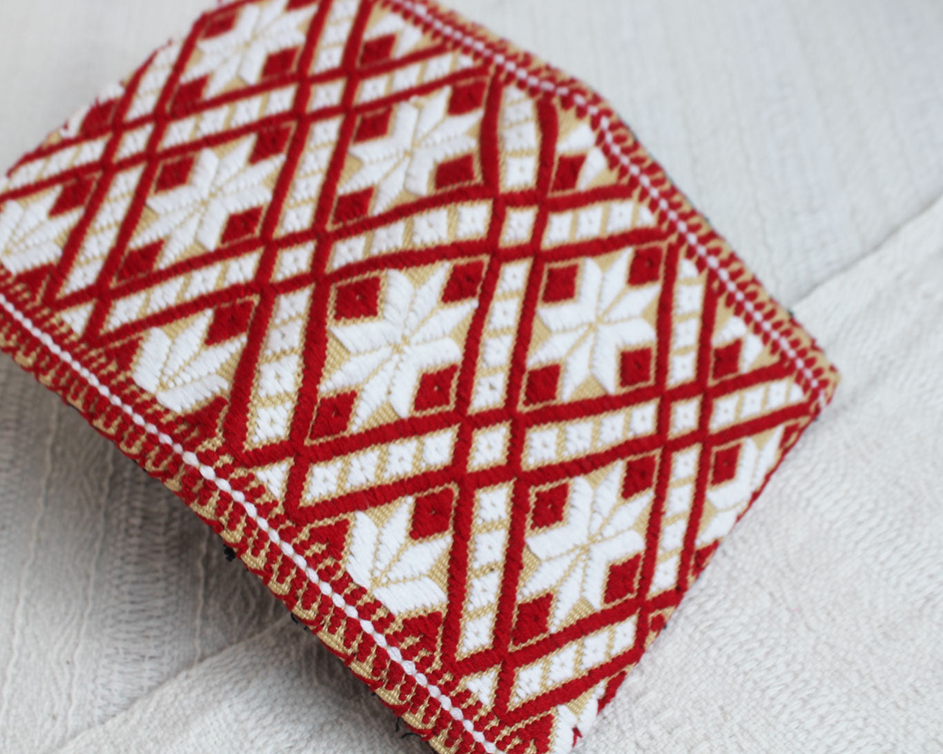 Porta Pasaporte Estrellas Blanco Rojo