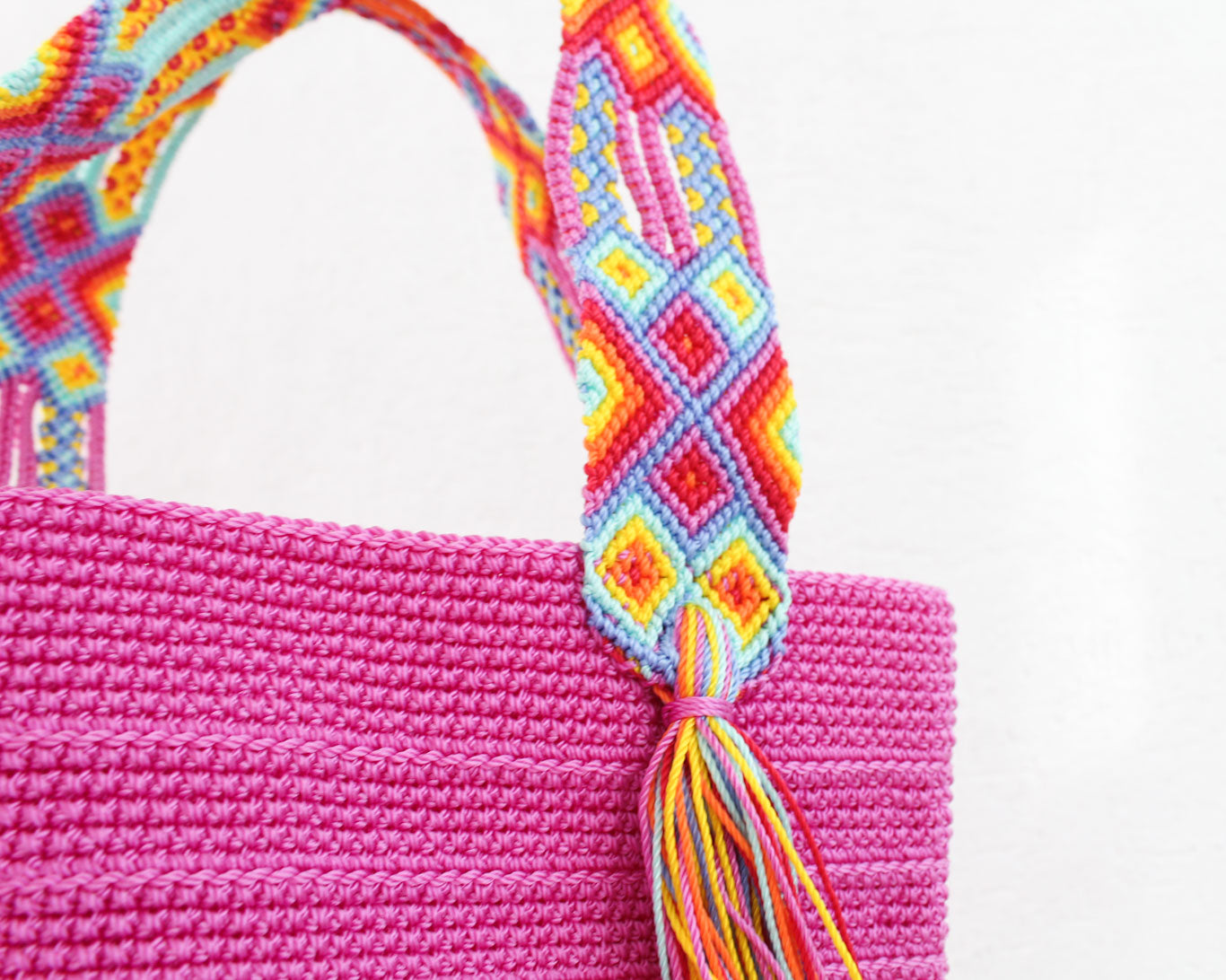 Bolso de mano Rosa Naranja Turquesa