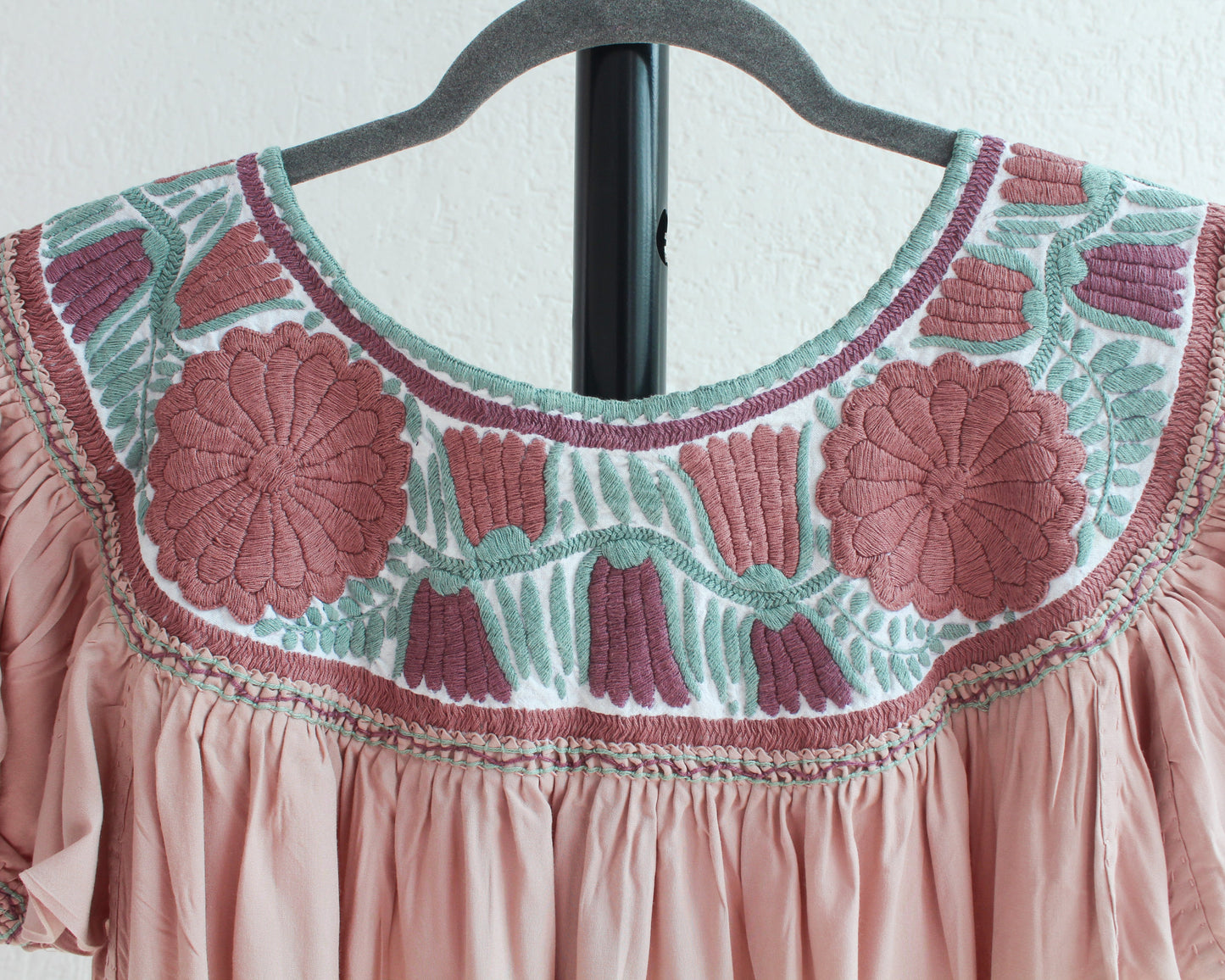 Blusa Aguacatenango Crema Rosa Menta